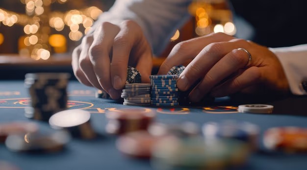 Caribbean Stud Poker live-dealer table on alfamart showing multiple camera angles and real-time action